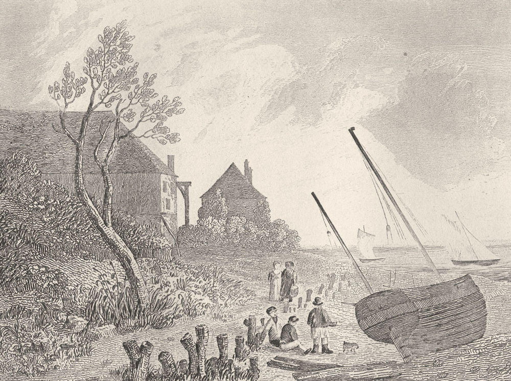 ISLE OF WIGHT. Near Cowes, I W. DUGDALE 1845 old antique vintage print picture